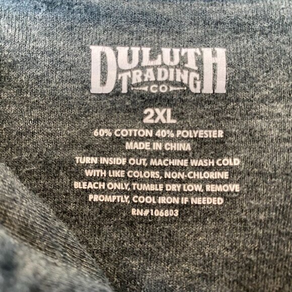 Duluth Womens Shirt 2XL Henley Long-Sleeve Cotton Polyester Striped Pullover - Picture 2 of 5